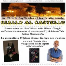 A REGGIO CALABRIA, “GIALLO AL CASTELLO” OSPITE ANTONIO TALIA. 