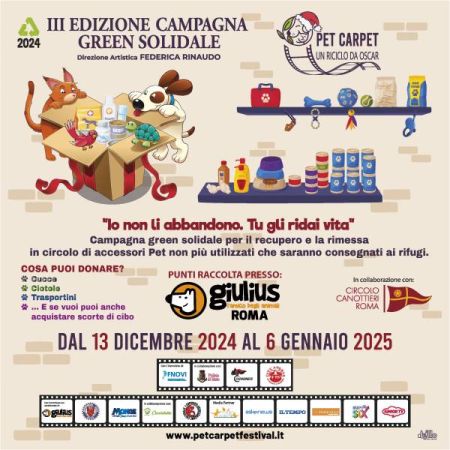 A NATALE LA CAMPAGNA DI "RIUSO & RICICLO" ACCESSORI PET DA DONARE AI RIFUGI. 