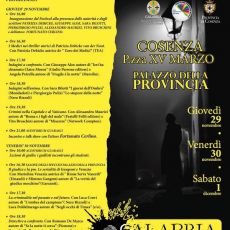 DEBUTTA IL PRIMO "CALABRIA NOIR FESTIVAL" IL 29 NOVEMBRE A COSENZA 